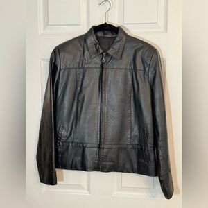 Custom Made in Argentina Vintage Genuine Black Leather Coat Jacket Women’s